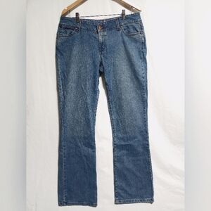 Wrangler Woman's Premium Patch Low Rise Bootcut Jeans Size 13/14 X 34"
